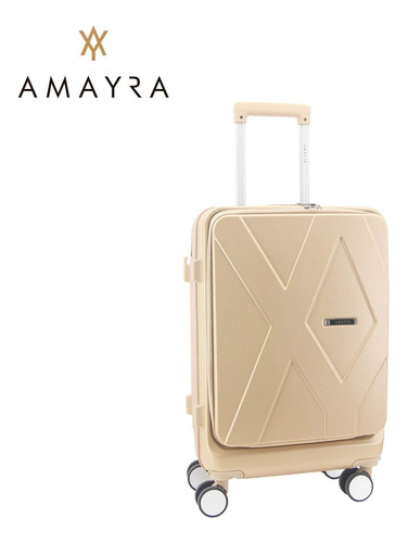 Valija Carry On Porta Notebook De Cabina 20p Amayra Viajes Dorado Claro Lisa