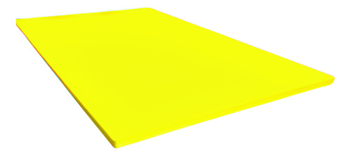 Tábua Placa De Corte Para Açougue Prime 50x30cm Branca Cor Amarelo Lisa