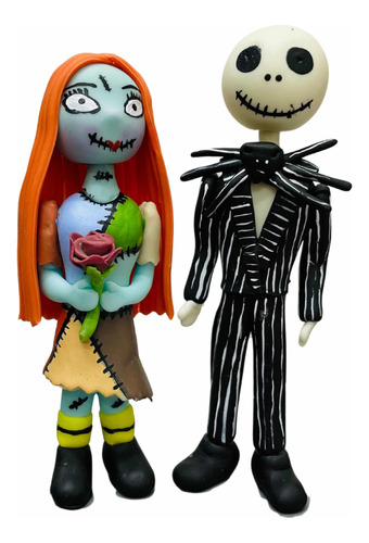 Figura De Porcelana 12cm De Jack Y Sally