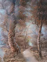 Comprar Cuadro Arboles De Autor Oleo Con Bastidor Madera