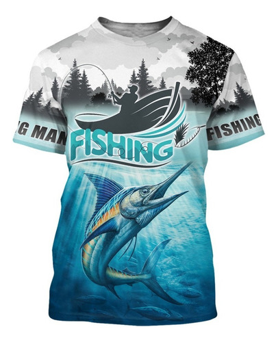 Camiseta Con Estampado 3d De Pesca De Verano 2022