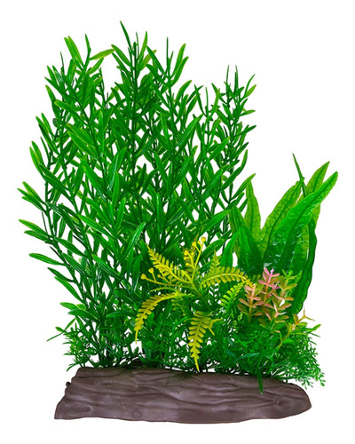 (55 #mold) Ornamento Artificial Realista Con Planta Verde Aq