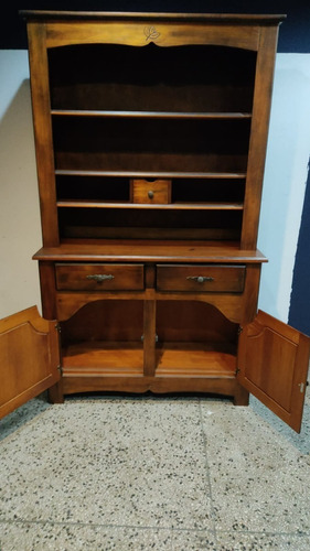 Mueble Aparador Cristalero Alto Madera Maciza Diseño Rustico (Usado)