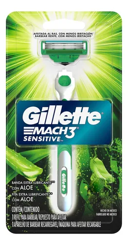 Gillette Mach3 Sensitive Máquina De Afeitar Con Aloe 1 Ud