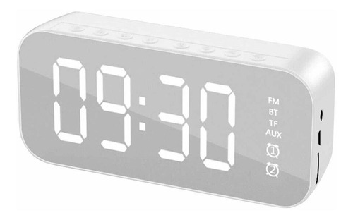 Iayokocc Reloj Despertador Dual Altavoz Bluetooth Radio