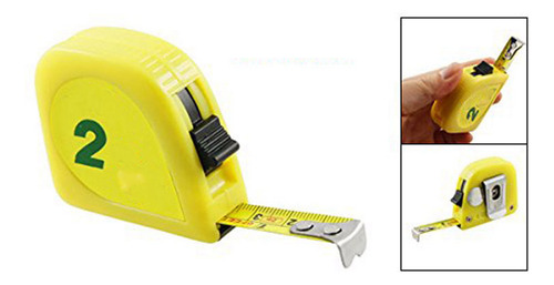 Medidor De Fita Métrica Amarelo 2m 6ft Scale Metal Capsule-