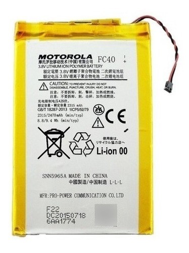 Bateria Moto G Xt1542 Original