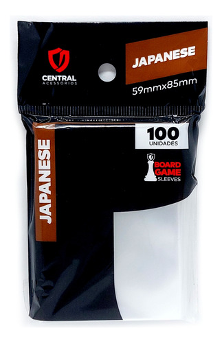Central Board Game 100 Sleeves Formato Japanese 59 X 85m