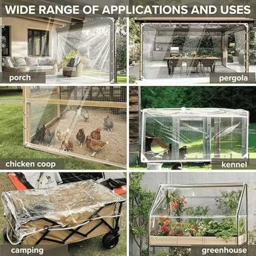 Cobertores Lona Transparente Espesamiento Impermeable 12m2