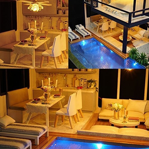 Imagen 5 de 8 de Unihobby Diy Miniatura Casa De Muñecas Kit Time Apartment
