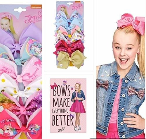 Pinzas - Jojo Siwa 12pcs Hair Bows Clips For Girls ( 2 Set) 