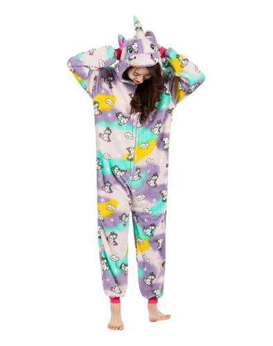 Pijama Kigurumi Unicornio Estampado De Adulto