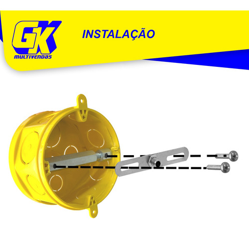 Kit Fixador De Teto Reparo Caixa Luz Prático Forte 8
