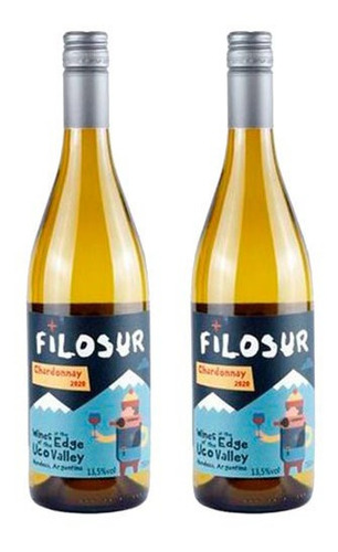 Kit 2 Unidades Vinho Branco Filosur Chardonnay 2020 750 Ml