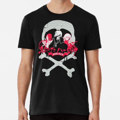 Remera 013 Harlock Skull Red Algodon Premium