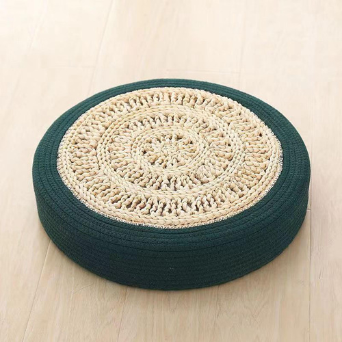 Tatami De Estilo Japonés, Cojín Para Suelo, Verde Oscuro