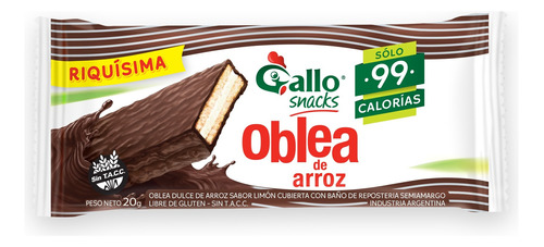 Obleas Gallo Snacks de arroz  limón 20 g