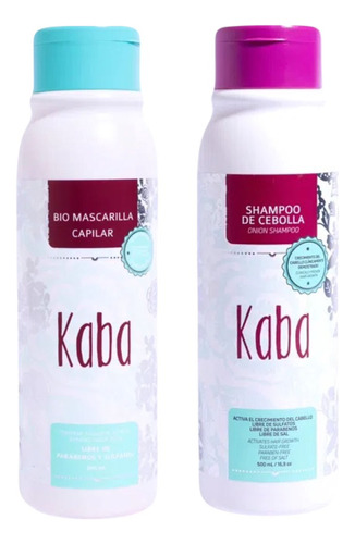 Kit Crecimiento Kaba Shampoo Cebolla + Biomascarilla Capilar
