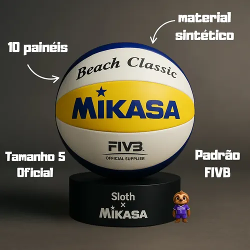 Bola De Vôlei De Praia Mikasa Beach Classic Bvc Oficial | MercadoLivre