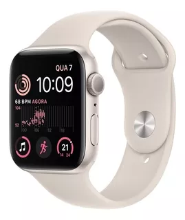 Apple Watch SE GPS - Caixa estelar de alumínio 44 mm - Pulseira esportiva estelar - Padrão