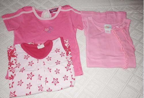 Lote Verano Remeras Y Vestido- Niña 1-2 Años