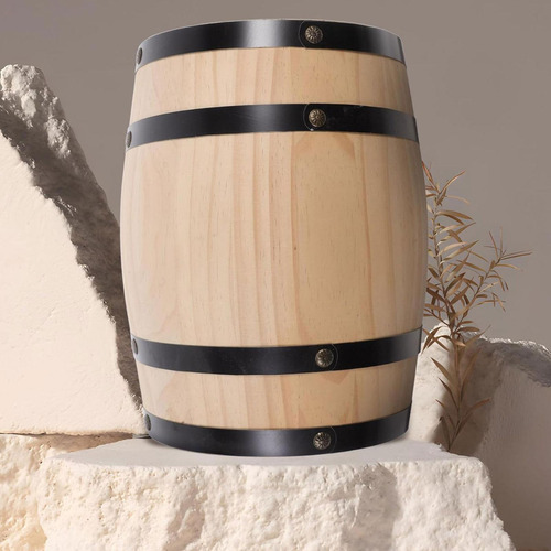 Dispensador De Whisky Retro En Barril De Roble Para M Beige