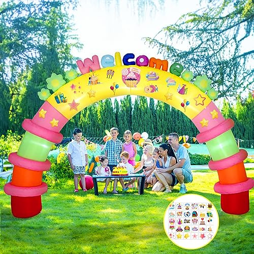 Arco Inflable Colorido De 8 Pies Cumpleaños Luces Led ...