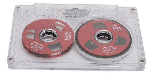 Cinta De Casete En Blanco Con Rollo De Metal Rojo Para 50 Mi