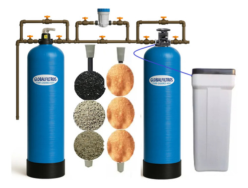 Sistema Filtros Água Amônia Ferro Cálcio Magnésio Gbf4m3h