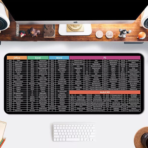 Hu Almohadilla Escritorio Con Consejos Excel, Atajos