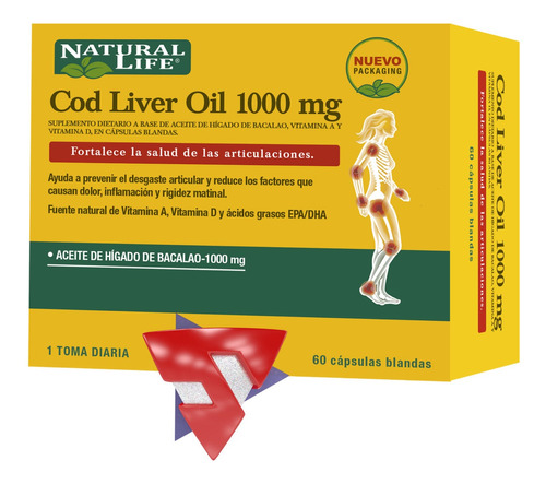 Aceite De Higado De Bacalao Natural Life Cod Liver 1000mg