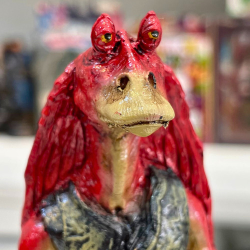 Action Figure Star Wars Jar Jar Binks Estátua De Resina