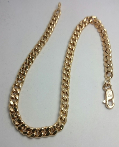 Imagen 3 de 6 de Pulsera Oro 18k Groumet 5mm 22cm Hombre Mujer Garantia