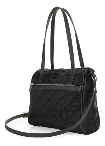 Bolsa Satchel Cloe Eresmi Mediano Color Negro