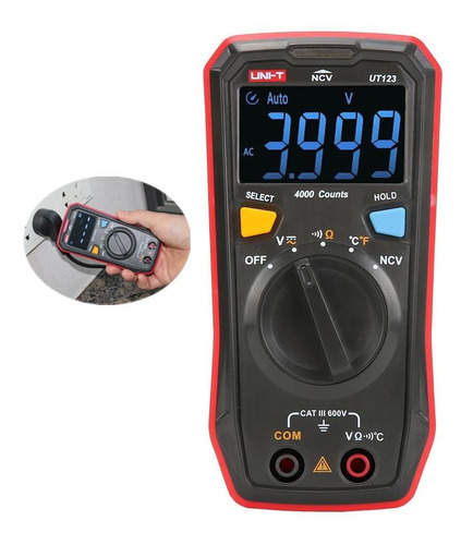 Imagen 3 de 6 de Uni-t Multimetro Digital Compacto Ut123 Ncv Temperatura Hobb