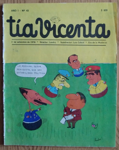 7 Revistas Tío Landru / Tía Vicenta / María Vizca (Usado)