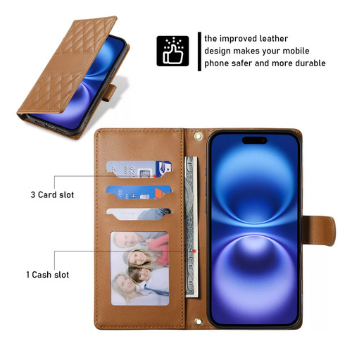 Funda Tipo Cartera De Piel Para Xiaomi Poco X7 Pro X6 X5 M6