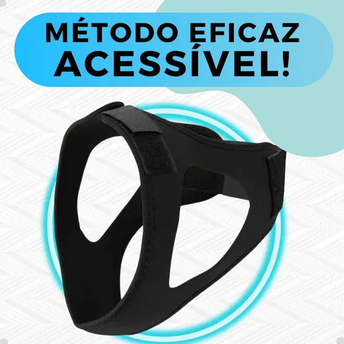 Faixa De Cabeça Anti Ronco Apneia Ajustável Dormir Bekcommerce Mandibula Queixo Máscara Funciona Neoprene