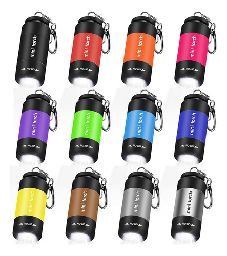 12pcs Mini Linterna Llavero Linterna Usb Recargable