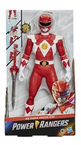 Boneco Power Rangers Morphin Red Ranger Vermelho Hasbro 30cm