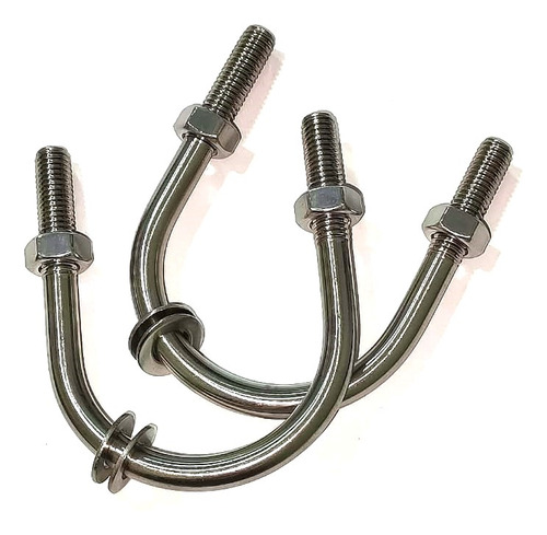 Jgo De 10pzs Abrazadera Tipo U Inox 304 De 1 1/2pg