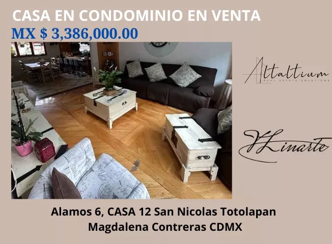 Casa En Condominio En Venta En San Nicolas Totolapan Cdmx I Vj-za-106