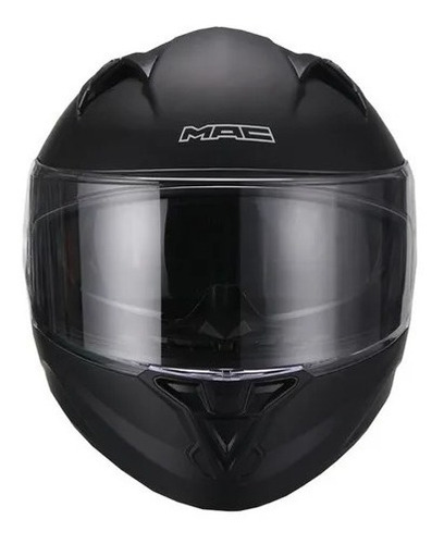 Imagen 3 de 6 de Casco Moto Mac Speed 2.0 Solid Negro Mate Doble Visor