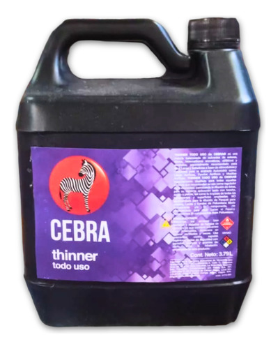 Thinner Tiner Tinner Multiproposito Solvente Cebra Galon