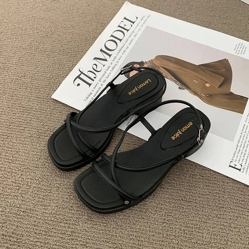 Verano Para Mujer Con Hebilla De Tacón Alto De Estilo Francé