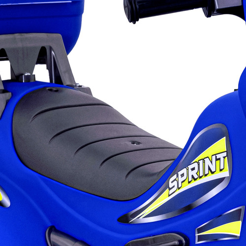 Moto Sprint Turbo Power Elétrica Cor Azul 12v C/ Luz E Som Biemme