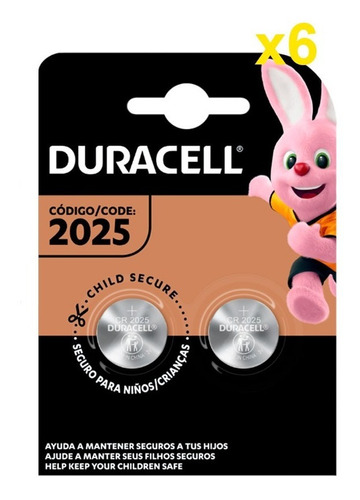 P.ila Duracell Dl/cr 2025 (paquete Con 12 Pilas Bat.erias)