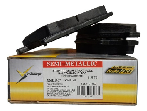 Pastillas Freno Xtop Trasero Xmd1467 Auto/camioneta.