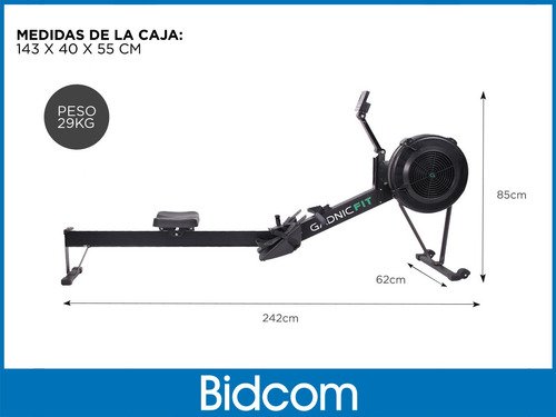 Simulador De Remo Aire Fitness Entrenamiento Gym Box Pro