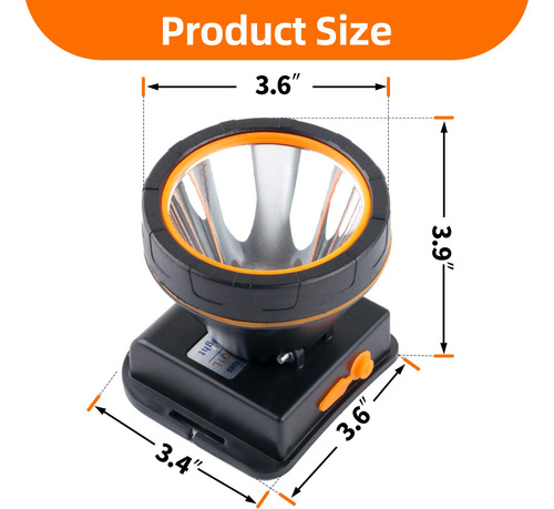 Linterna Frontal Led Recargable Impermeable Para Caza Pesca Color De La Luz Color De La Linterna